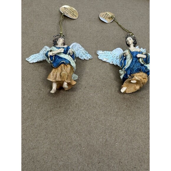 Thomas Kinkade Hawthorne Village Nativity Figures 2 Angel ornament LOVE JOY - Picture 2 of 7
